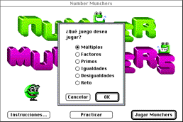 Number Munchers in Spanish
